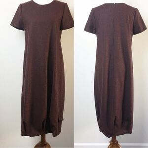 Lilith Brown Wool Blend Lagenlook Dress size Small